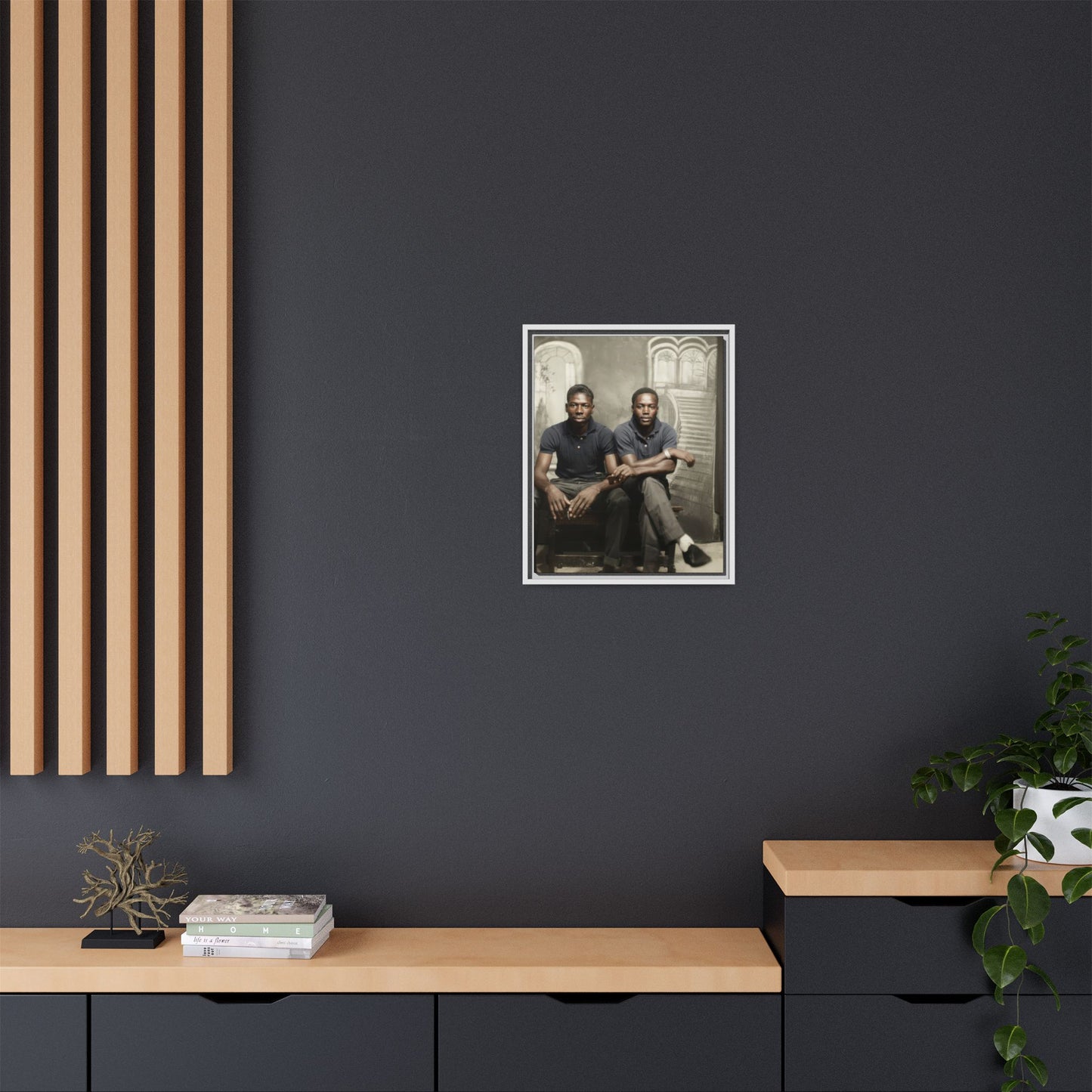 paire 044 | Framed Vintage Photo - Matte Canvas