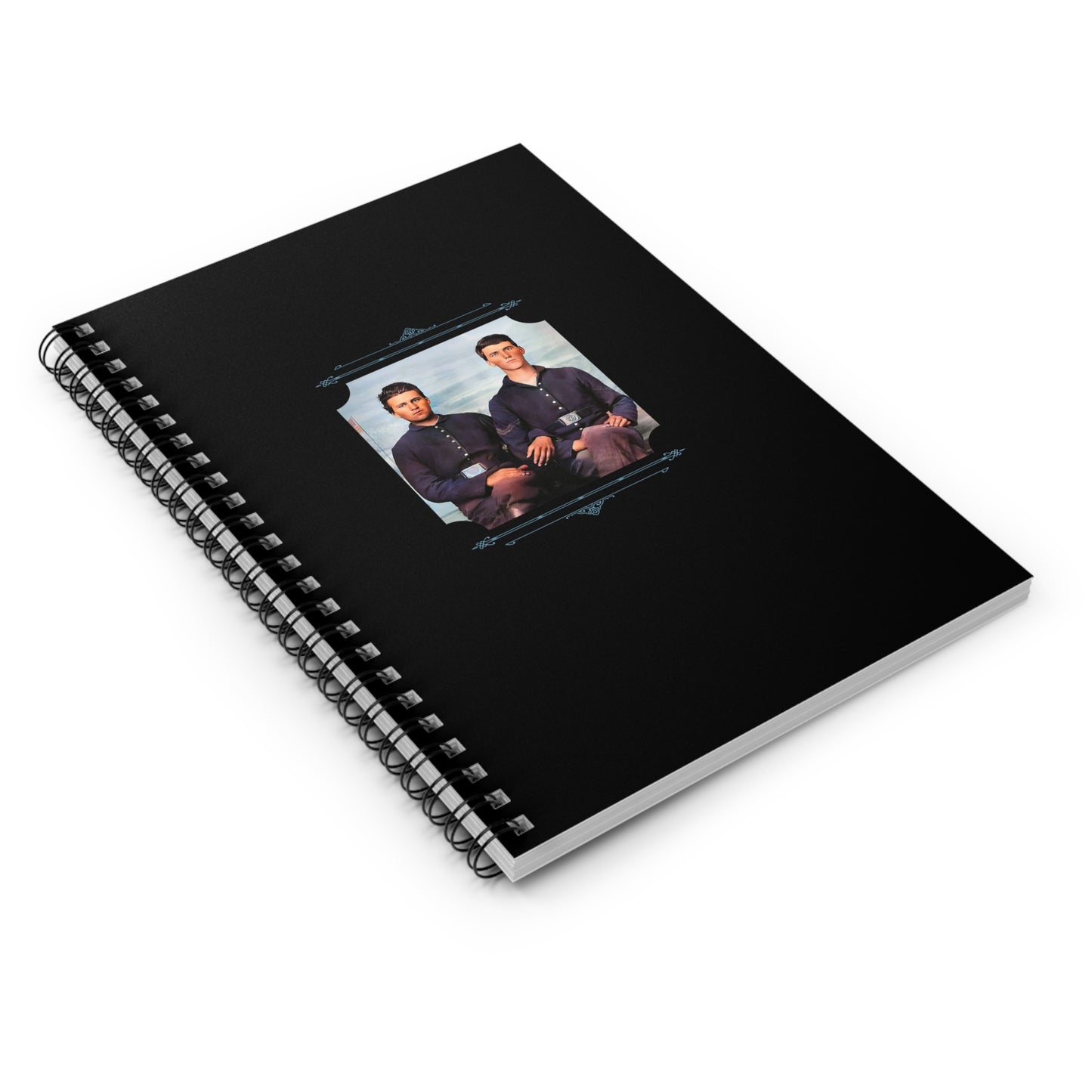 civil war gay couple, union soldier notebook, vintage lgbtq stationery, pride historical journal