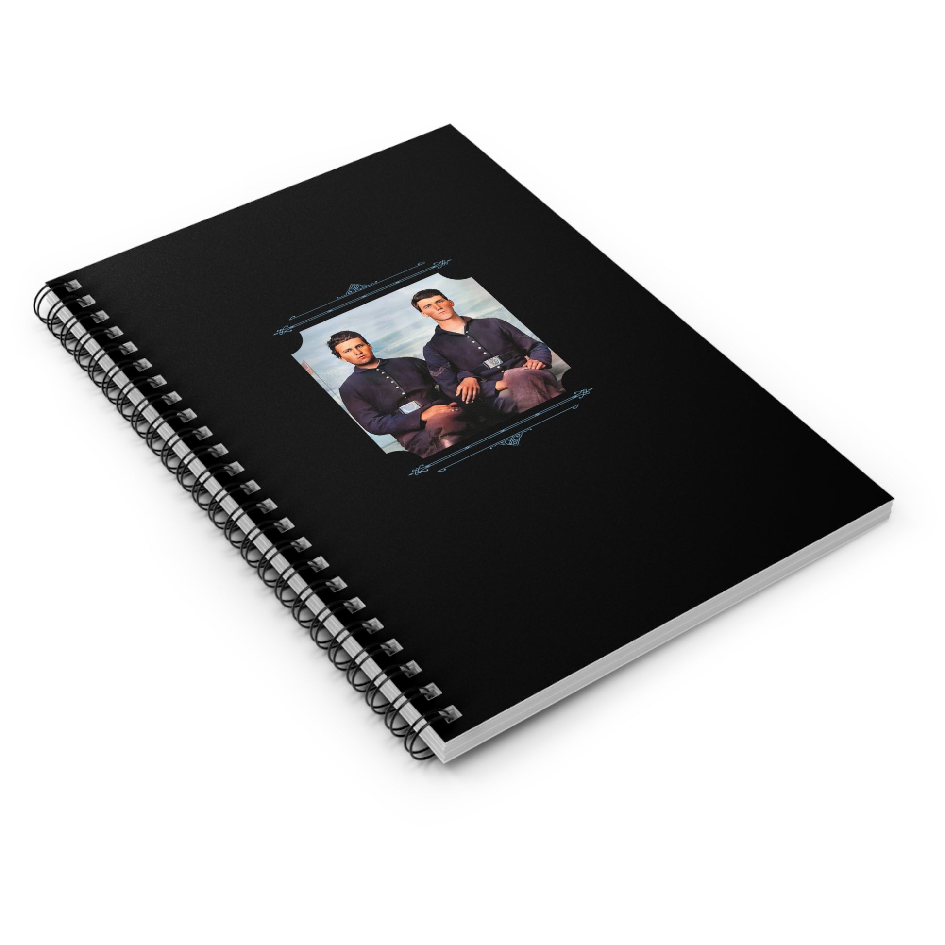 civil war gay couple, union soldier notebook, vintage lgbtq stationery, pride historical journal