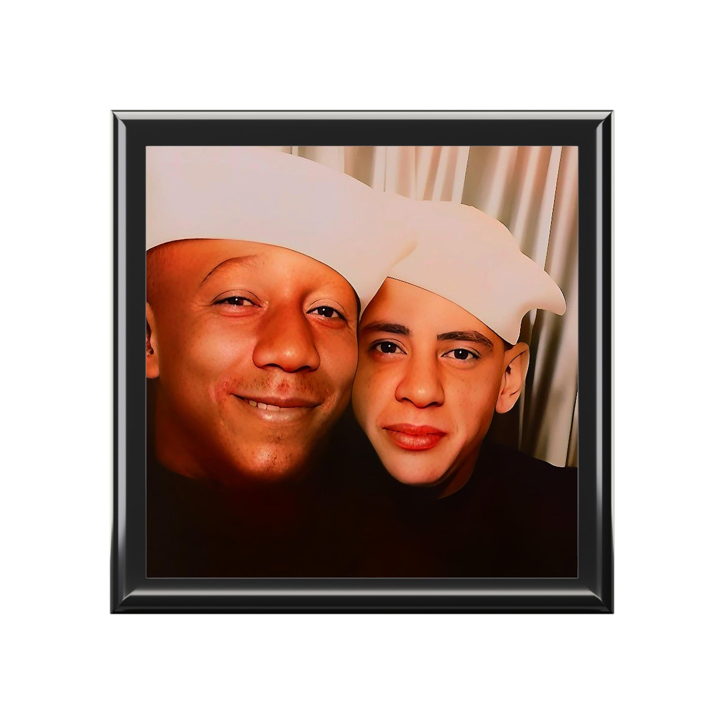 paire 084 | Keepsake Box Gay Black Vintage Sailors Affectionate Photo Booth Navy USN Queer Dad Gift