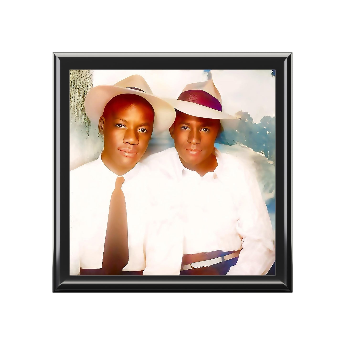 aire 019 | Keepsake Box Vintage Gay Black Couple Queer Afro-American Hats Affectionate LGBTQ