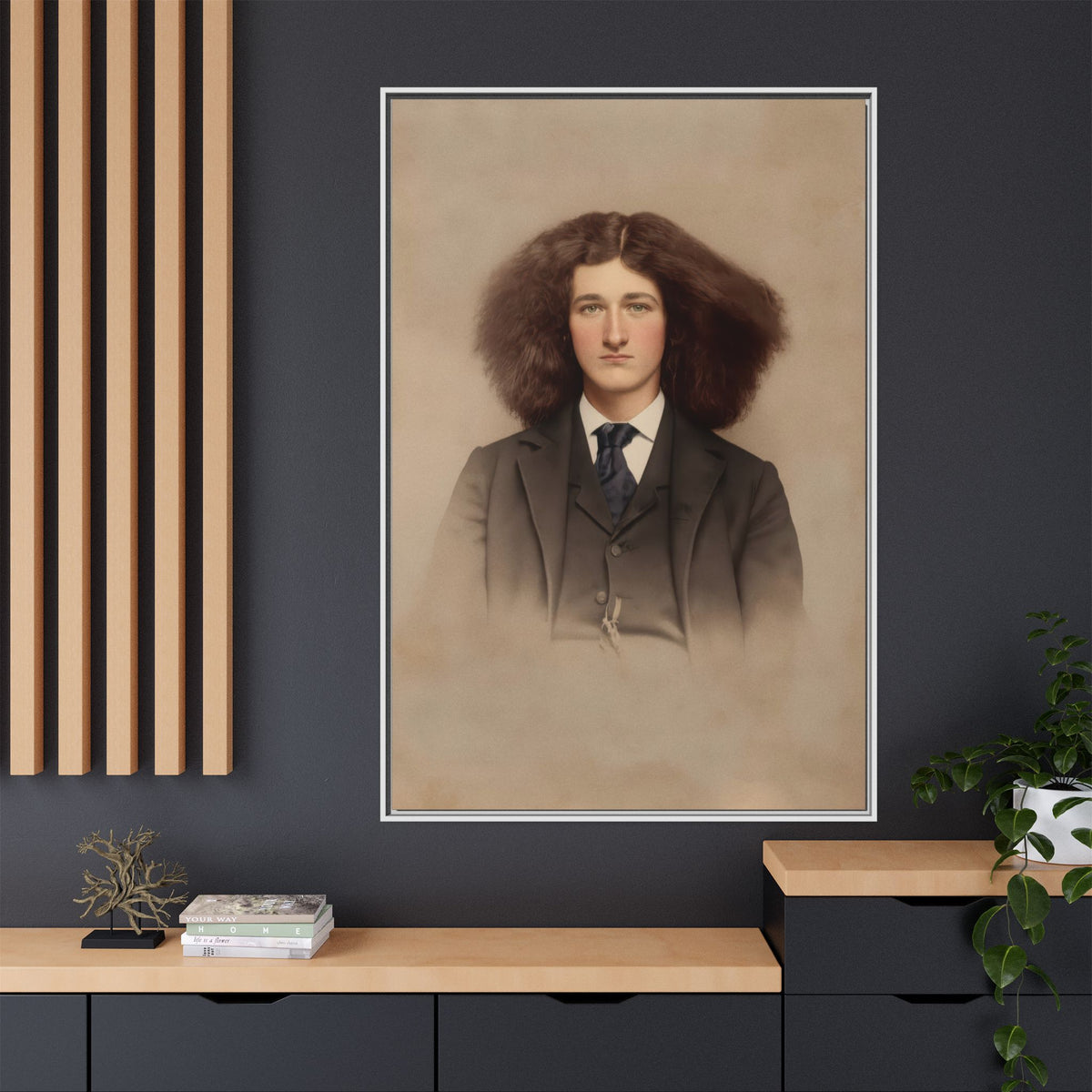 celibataire 033 | Framed Vintage Photo - Matte Canvas