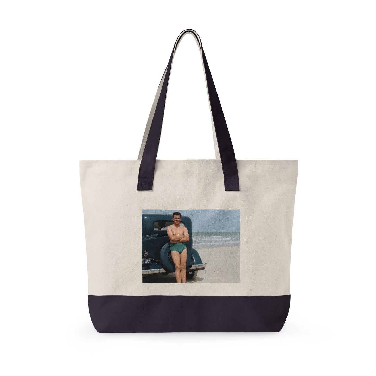 Beach Day Zippered Canvas Tote | nager 046