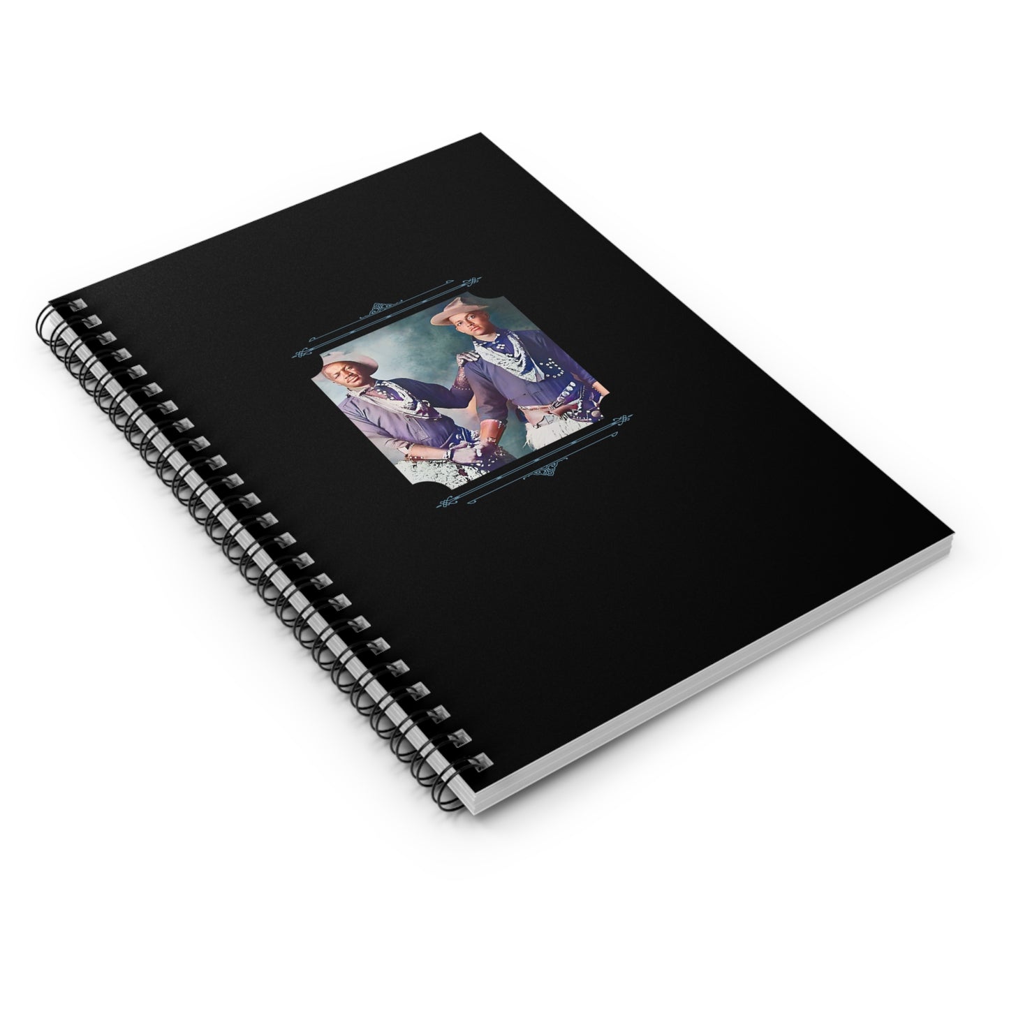 black cowboy pride notebook, african american vintage photo, lgbtq cowboy journal