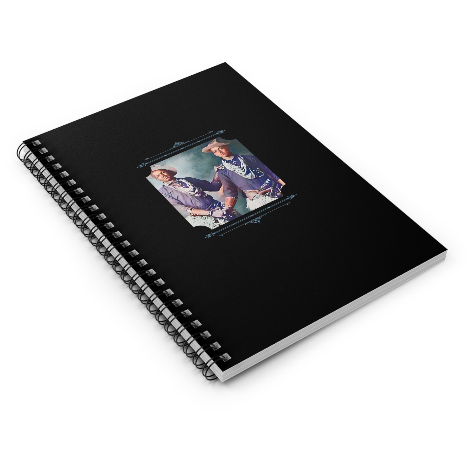 black cowboy pride notebook, african american vintage photo, lgbtq cowboy journal