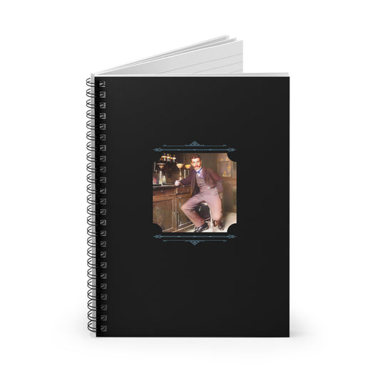 Vintage Photo - celibataire 024 | Spiral Notebook - Ruled Line