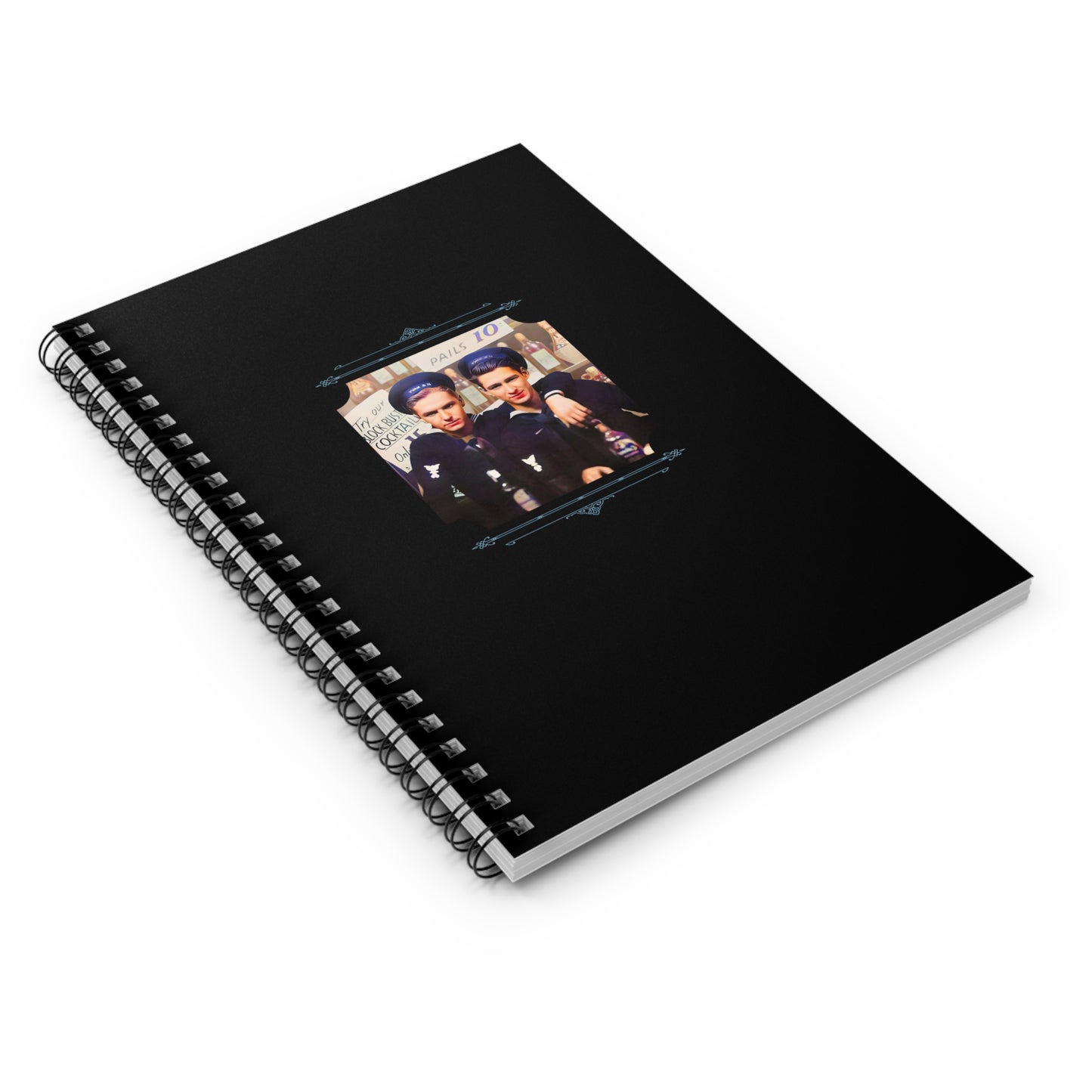 vintage navy couple notebook, WWII gay love journal, LGBTQ+ sailor notebook, military pride notebook