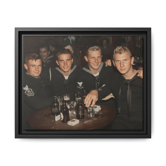 hommes 007 | Framed Vintage Photo - Matte Canvas