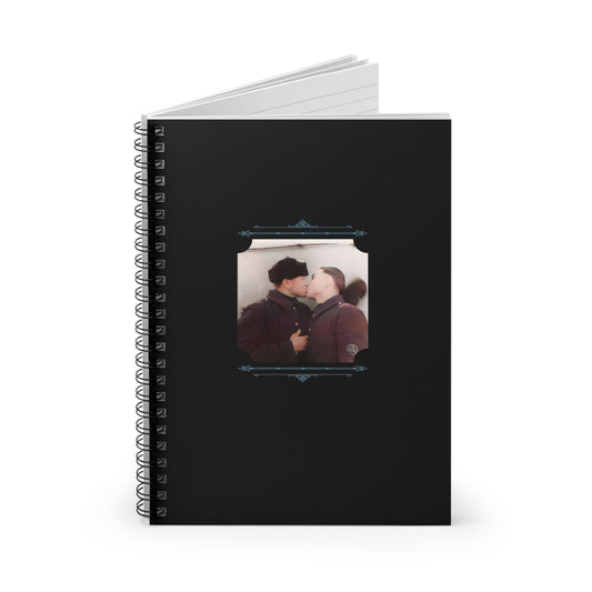 gay soviet soldiers notebook, queer wwii kiss, lgbtq notebook soviet, vintage photo spiral