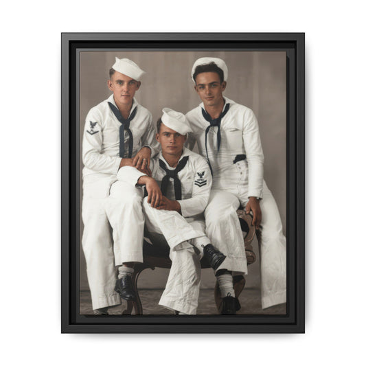 hommes 008 | Framed Vintage Photo - Matte Canvas