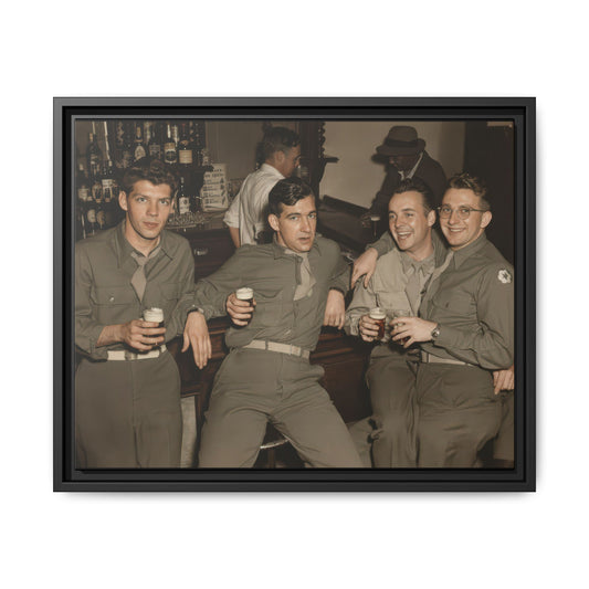 hommes 030 | Framed Vintage Photo - Matte Canvas