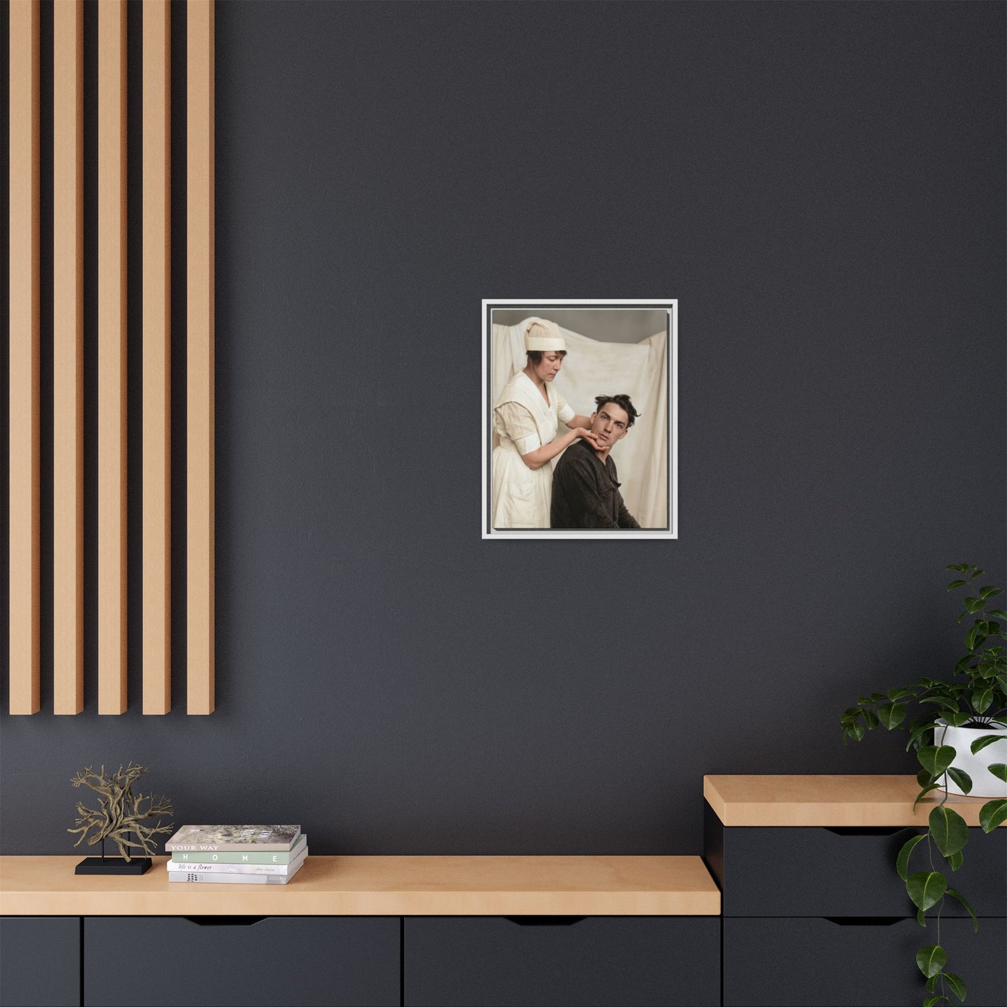 celibataire 021 | Framed Vintage Photo - Matte Canvas