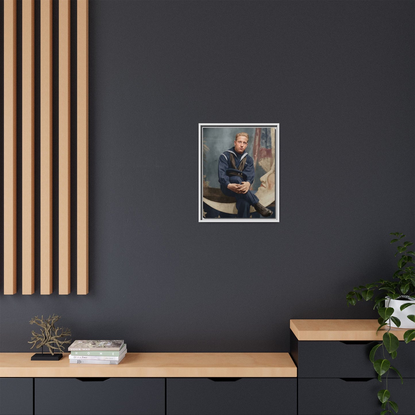 celibataire 016 | Framed Vintage Photo - Matte Canvas