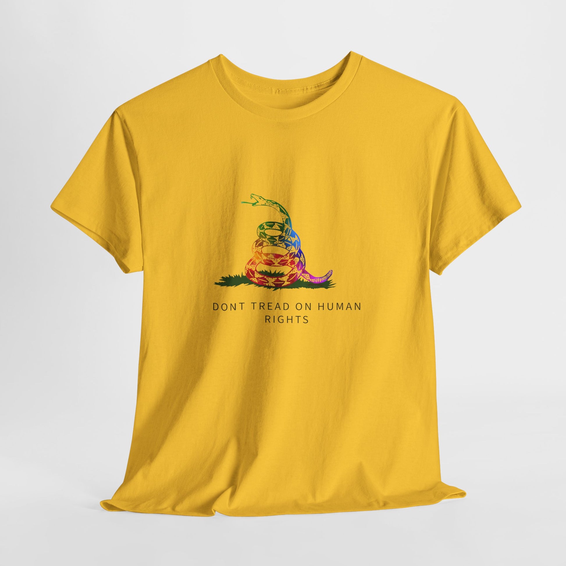 DONT TREAD Me | ON HUMAN RIGHTS | Graphic T-shirt LGBTQ Queer Gay Protest Rally Pride Gadsden flag