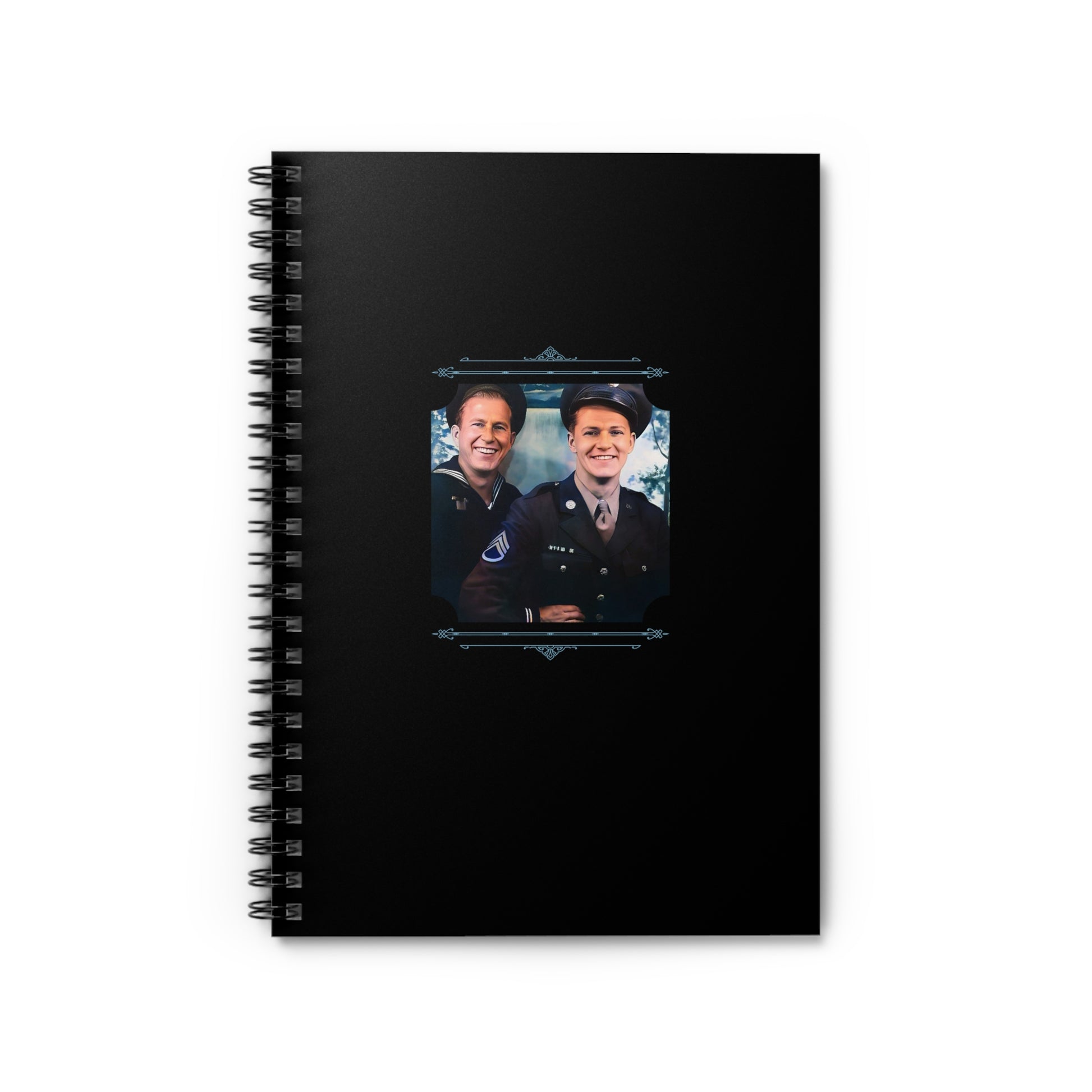 WWII Gay Couple Notebook | Army & Navy Romance | LGBTQ+ Vintage Photo Journal | Spiral Ruled
