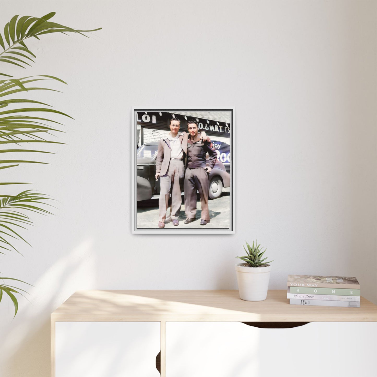 paire 068 | Framed Vintage Photo - Matte Canvas