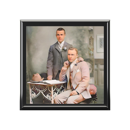 paire 054 | Keepsake Box Vintage Gay Wedding Portrait Couple Queer Suits Formal Photo LGBTQ