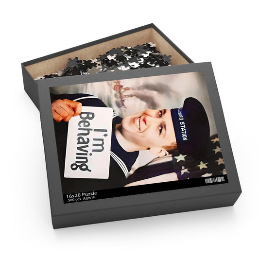 celibataire 002 | Jigsaw Puzzle (120, 252, 500-Piece) Gay Vintage Sailor WWI LGBTQ US Navy Uniform