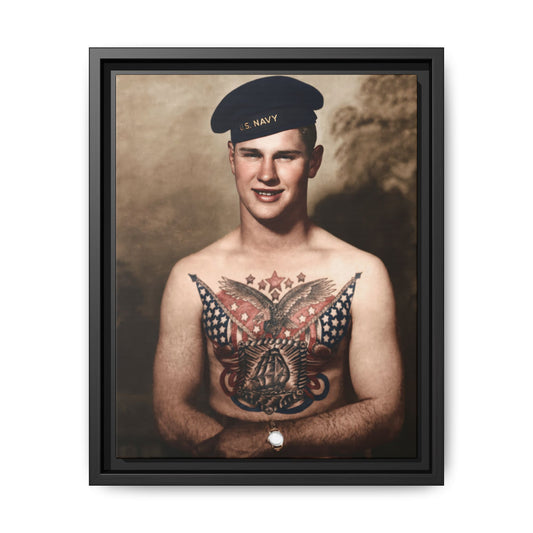 celibataire 037 | Framed Vintage Photo - Matte Canvas