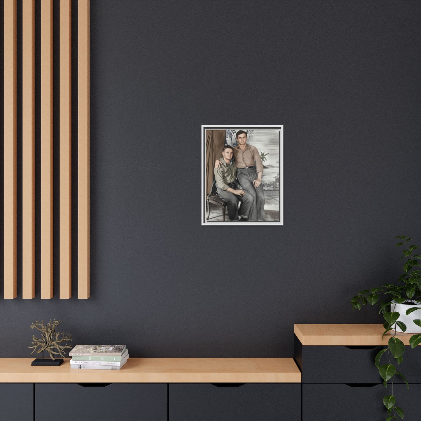 paire 090 | Framed Vintage Photo - Matte Canvas