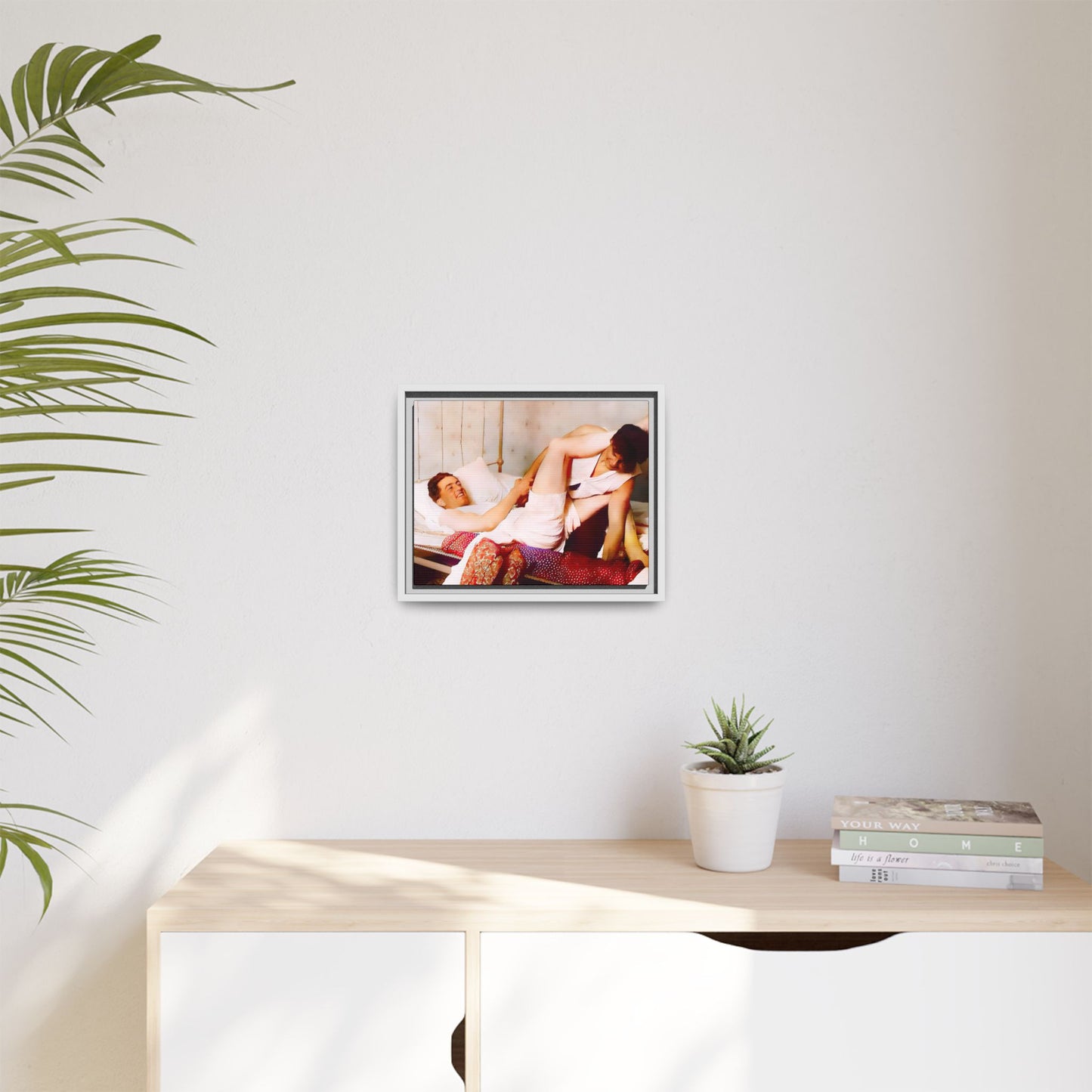 A restored vintage portrait of Andrew & Peter in Galena, Illinois. This framed matte canvas captures LGBTQ+ love, joy, and connection, making it a timeless and meaningful addition to any art collection or home decor. Gay Couple