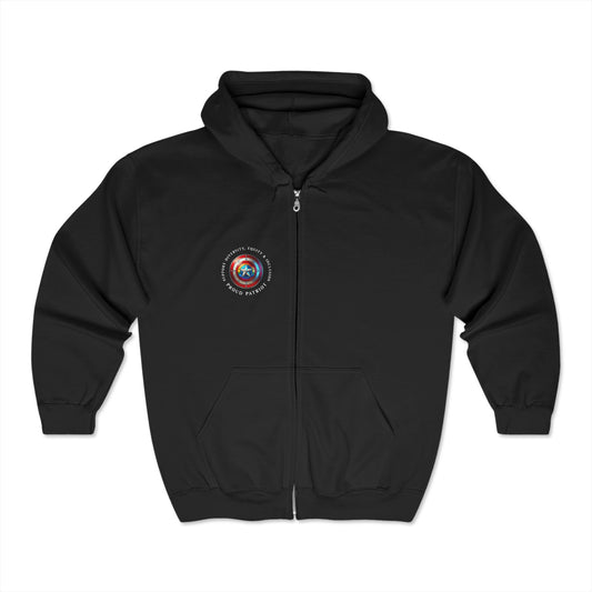 DEI | Support Diversity, Equity & Inclusion - The American Ideals | Pride Hoodie Full Zip Patriotic LGBTQ Pride Patriot