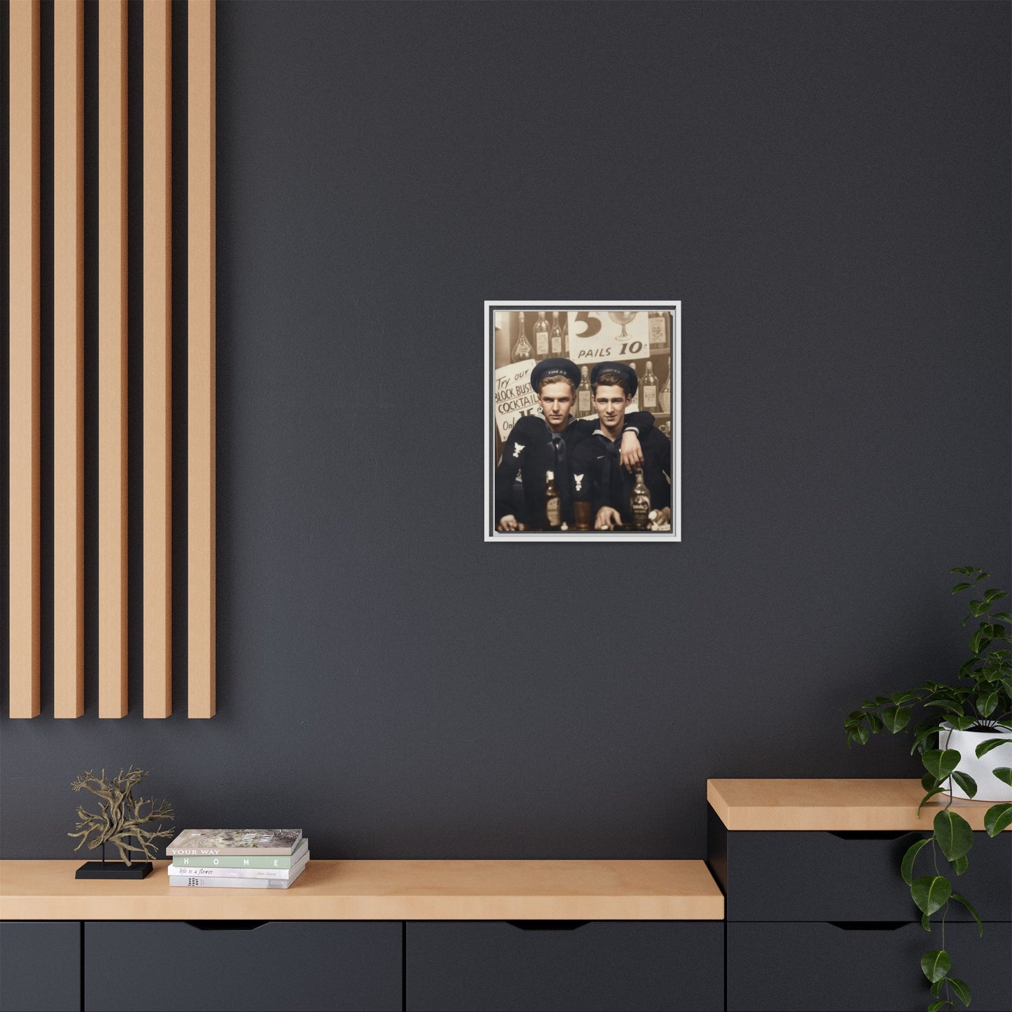 paire 036 | Framed Vintage Photo - Matte Canvas