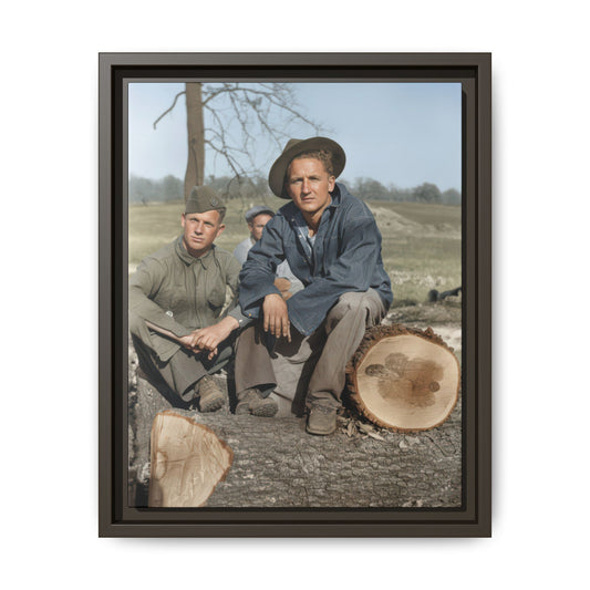 hommes 020 | Framed Vintage Photo - Matte Canvas