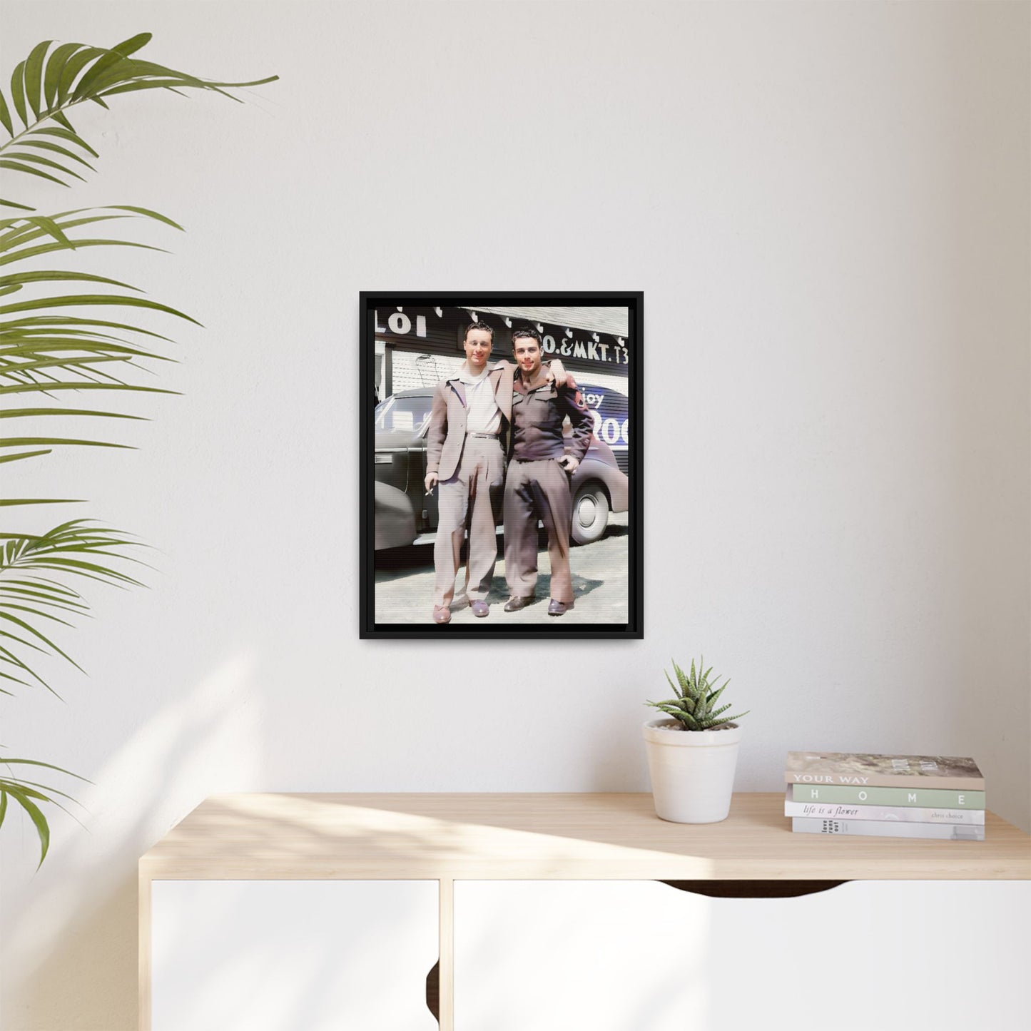 paire 068 | Framed Vintage Photo - Matte Canvas