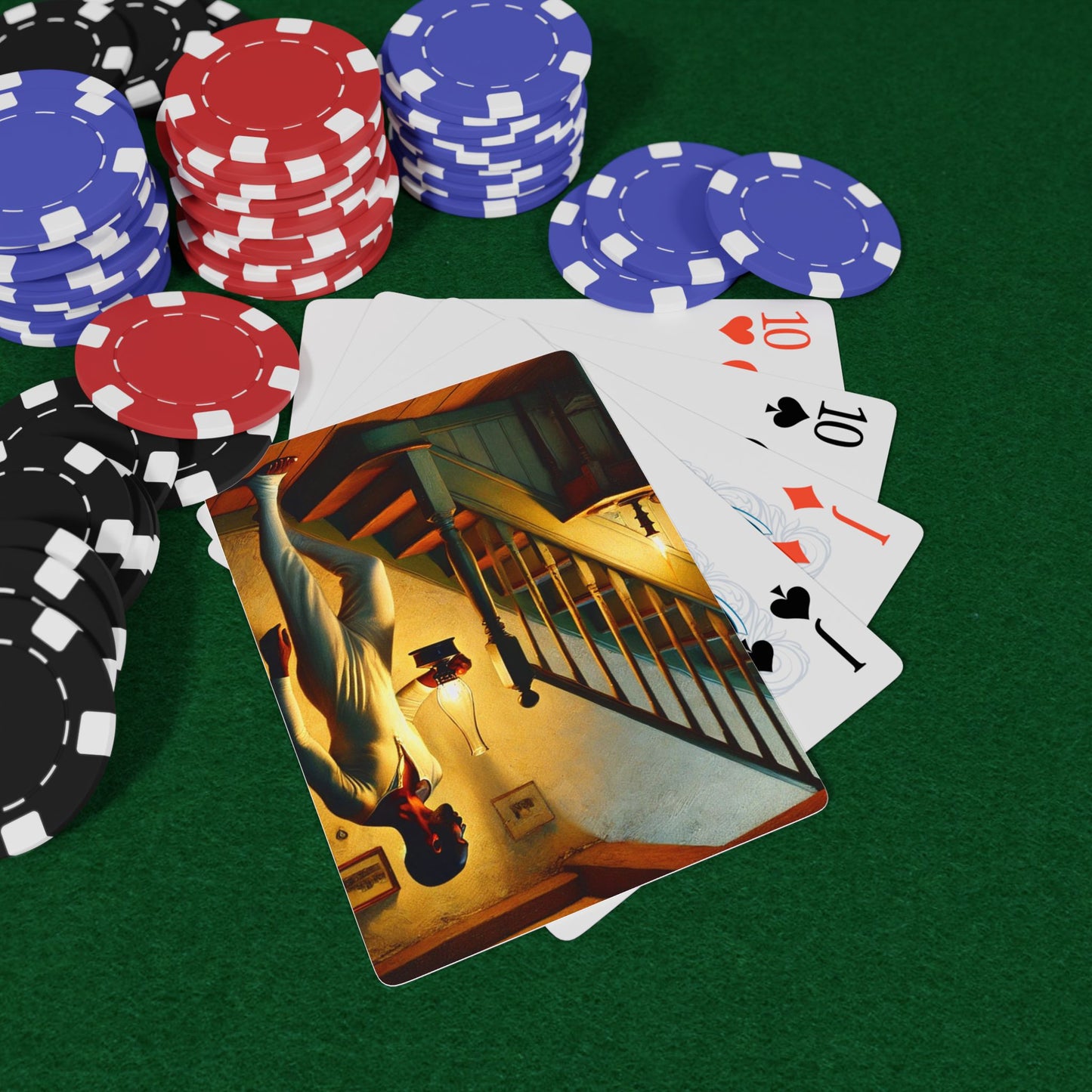 A striking tribute to African American LGBTQ+ history, this vintage-style poker deck captures resilience, identity, and quiet strength in a haunting, cinematic moment. Black Love