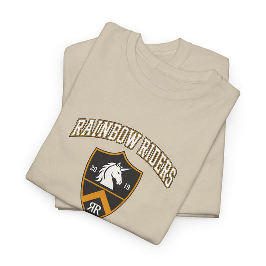 Rainbow Riders Heritage Crest T-Shirt | Est. 2019 LGBTQ+ Collegiate Tee