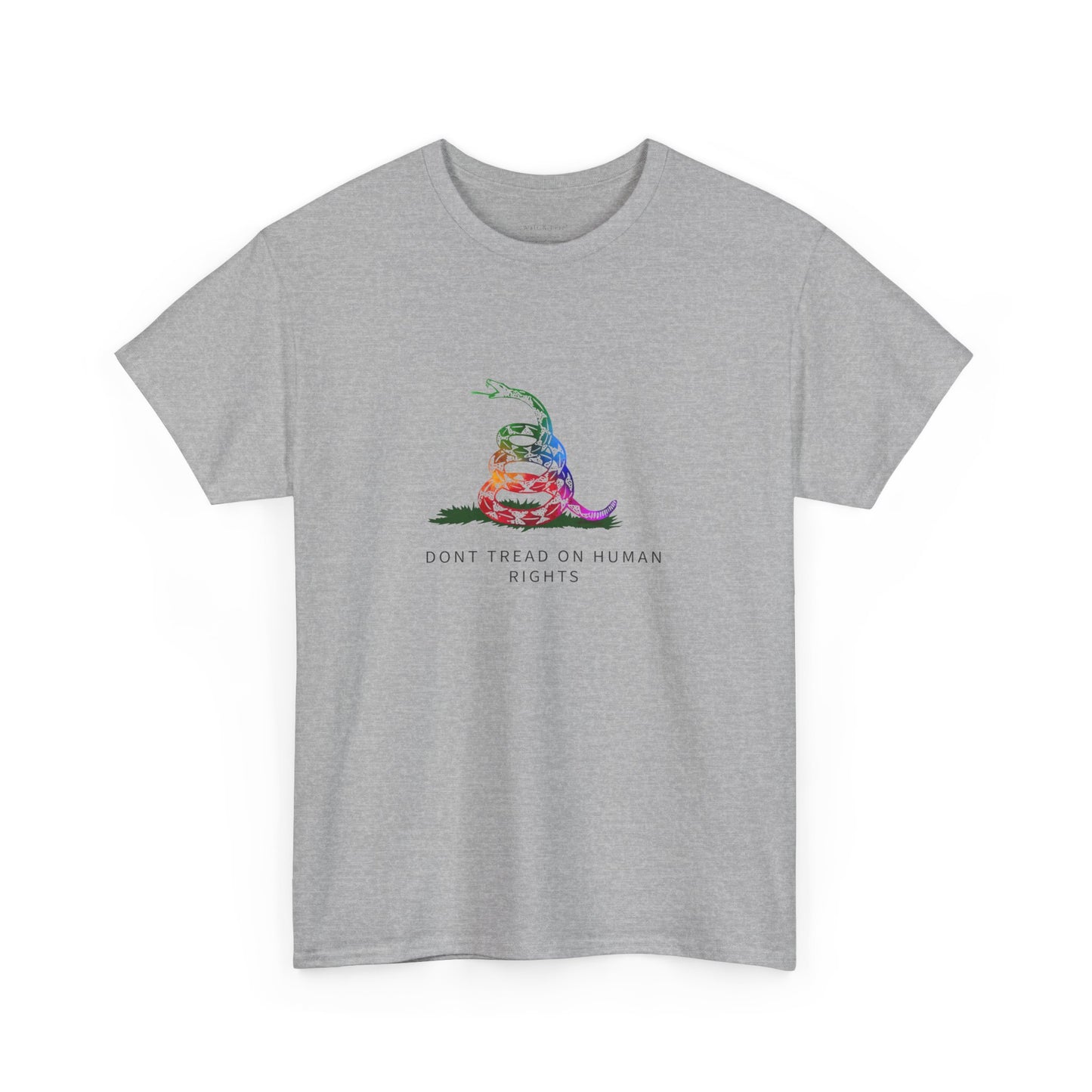 DONT TREAD Me | ON HUMAN RIGHTS | Graphic T-shirt LGBTQ Queer Gay Protest Rally Pride Gadsden flag