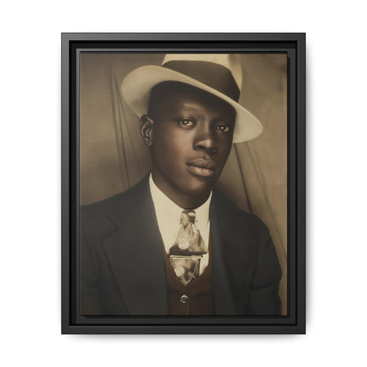 celibataire 019 | Framed Vintage Photo - Matte Canvas