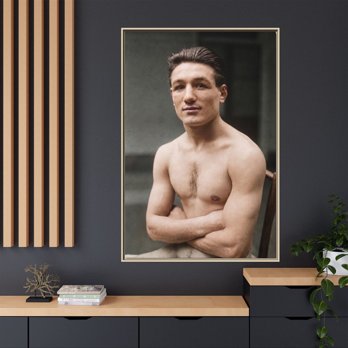 athlétisme 046 | Framed Vintage Photo - Matte Canvas