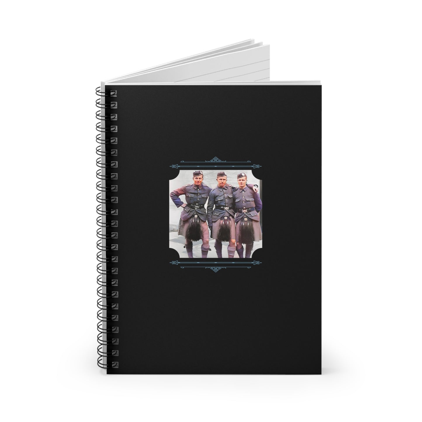 Vintage Photo - hommes 014 | Spiral Notebook - Ruled Line