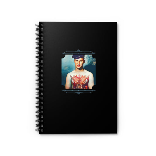 Vintage Photo - celibataire 037 | Spiral Notebook - Ruled Line