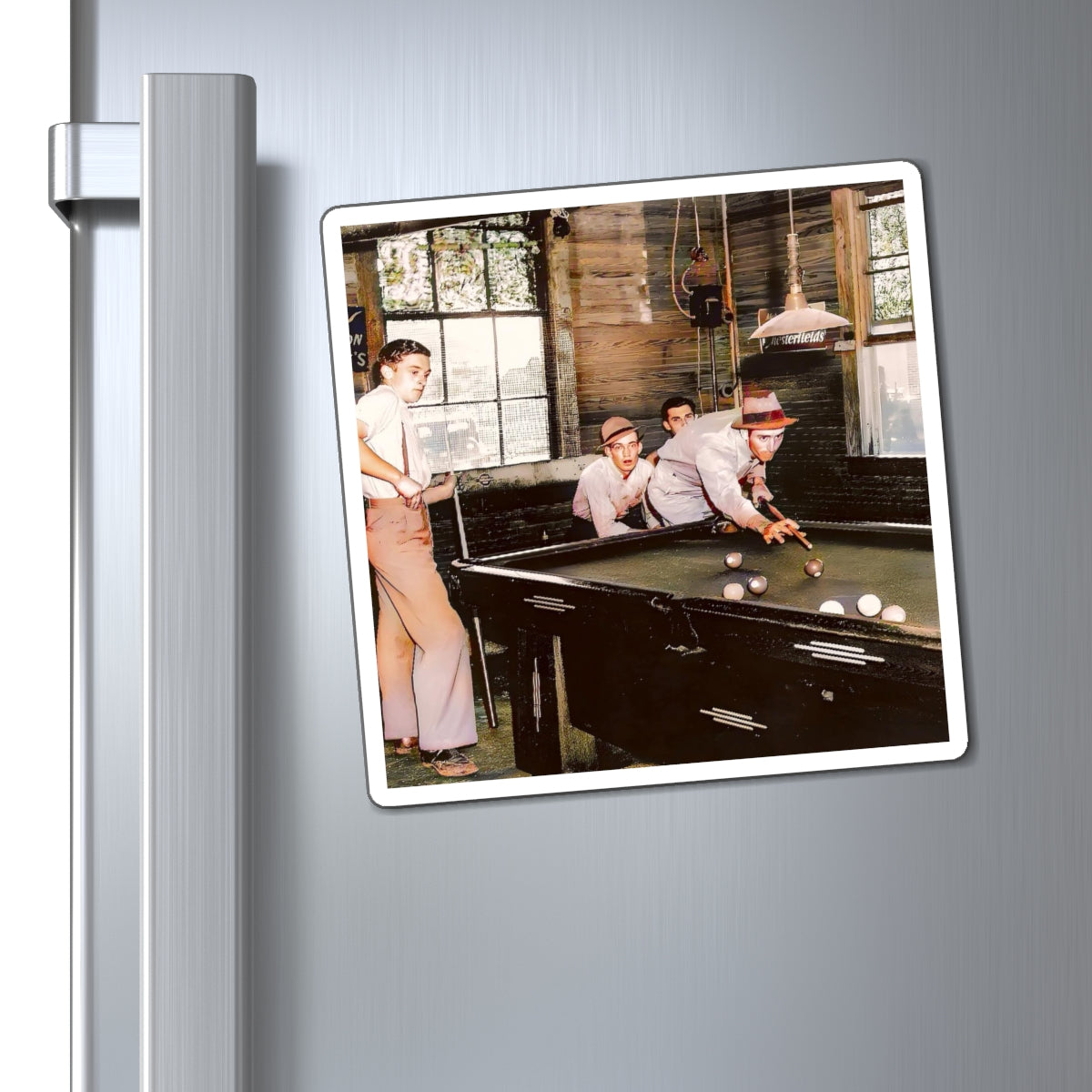 hommes 024 | Magnets Vintage Gay Bar Nightclub Pool Table Queer LGBTQ Men Old Photo