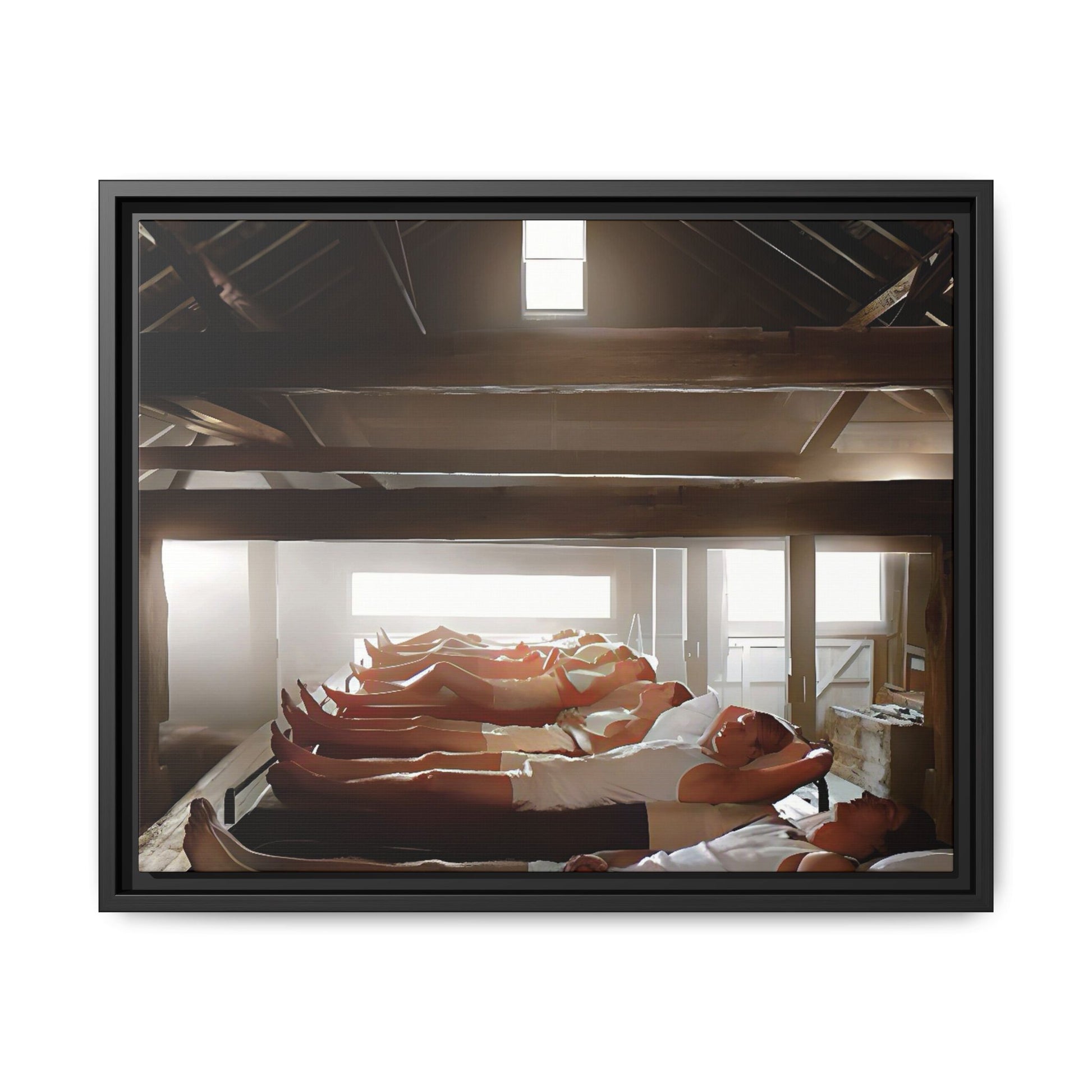 A vintage restored and colorized photo capturing young US Army recruits resting inside the barracks at Fort Leavenworth, Kansas. The restored image highlights discipline, camaraderie, and military life, making it a timeless piece of history.