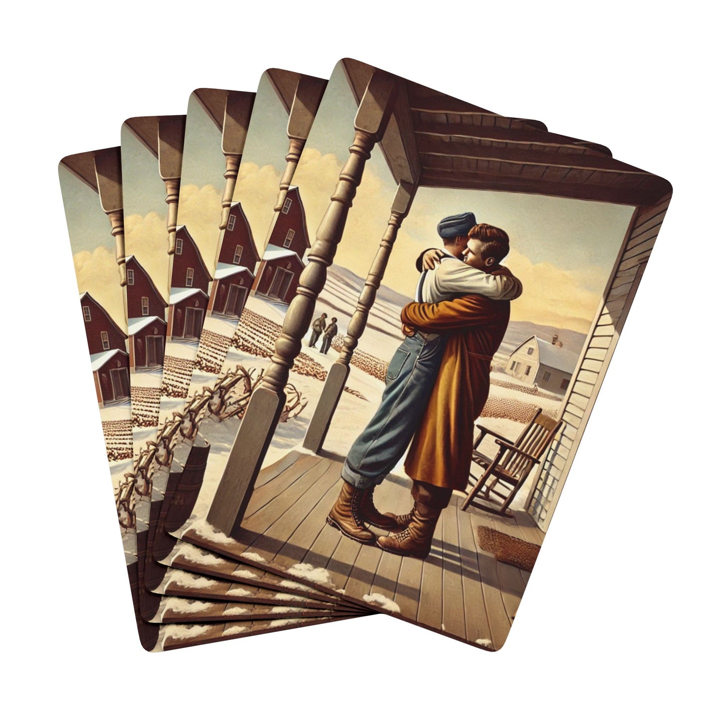 Grant Wood Tribute Poker Cards | LGBTQ+ Americana Deck | Queer Love & History | Limited Edition