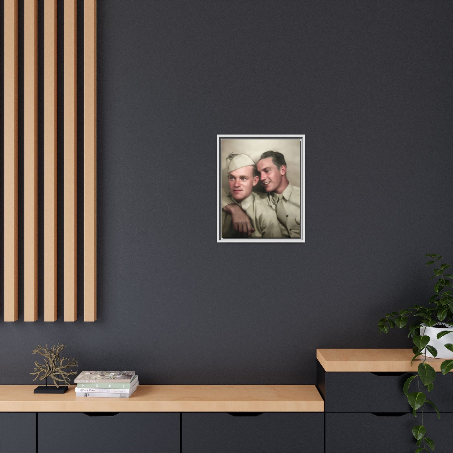 paire 049 | Framed Vintage Photo - Matte Canvas