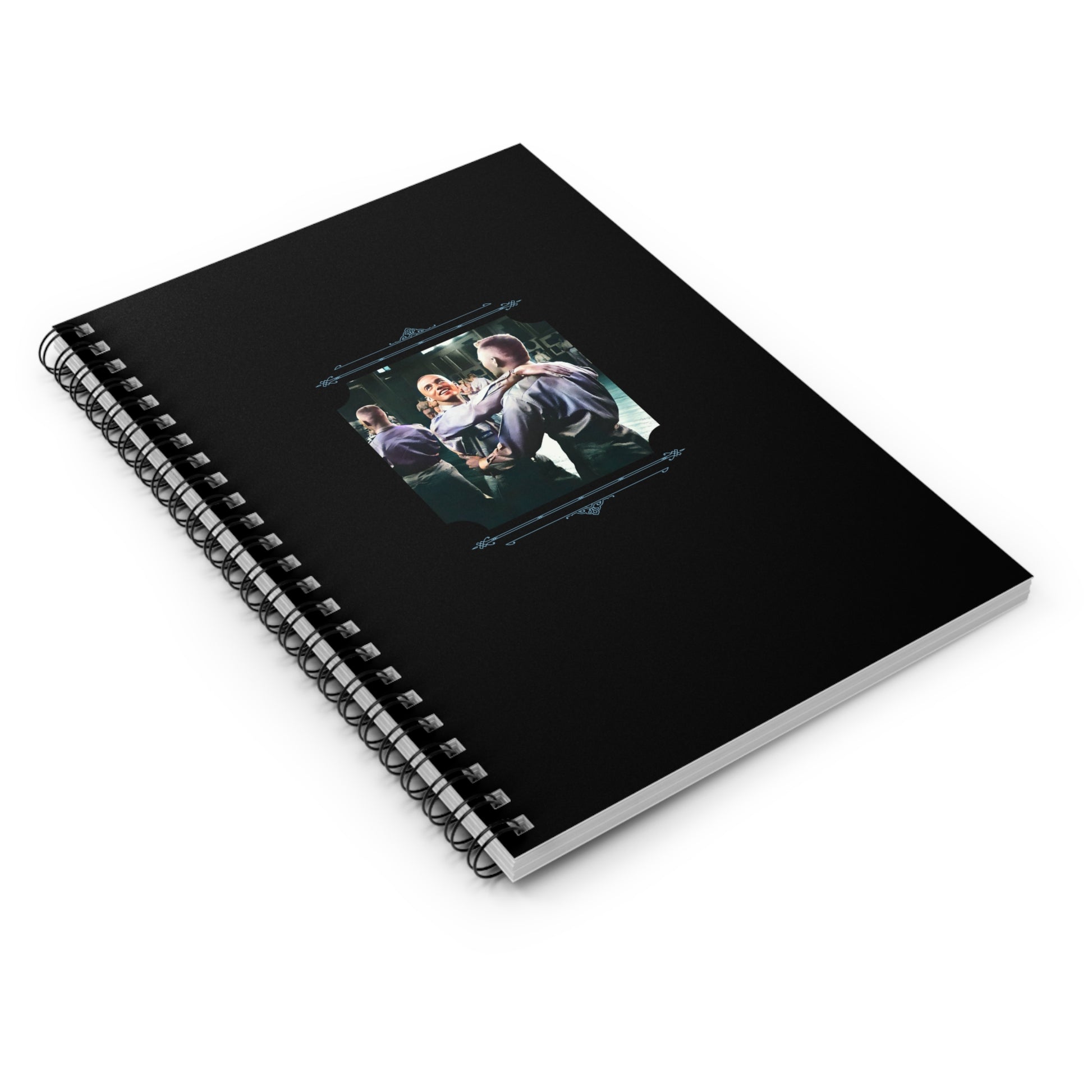 vintage gay soldiers, WWII USO dance photo, retro pride notebook, lgbtq military love