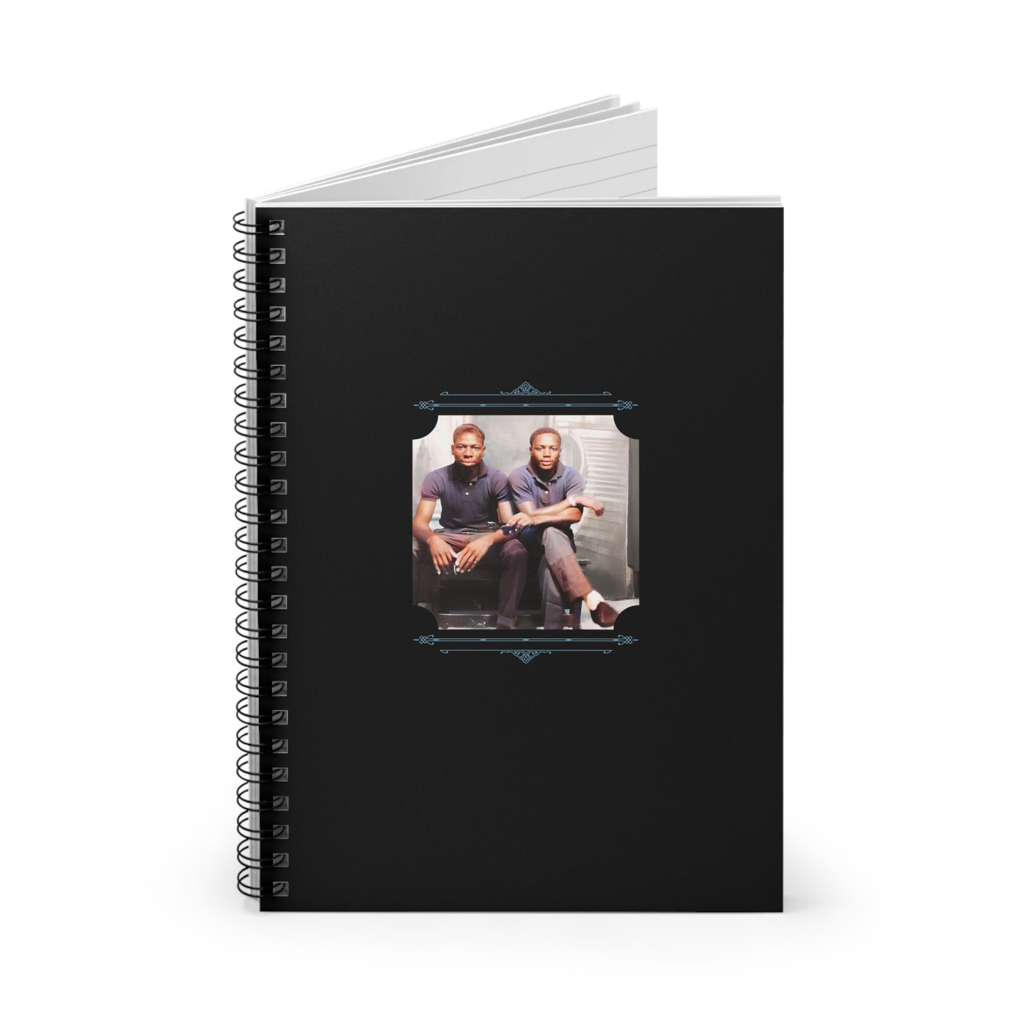 vintage black couple photo, lgbtq notebook, mid-century photo booth, retro pride stationery