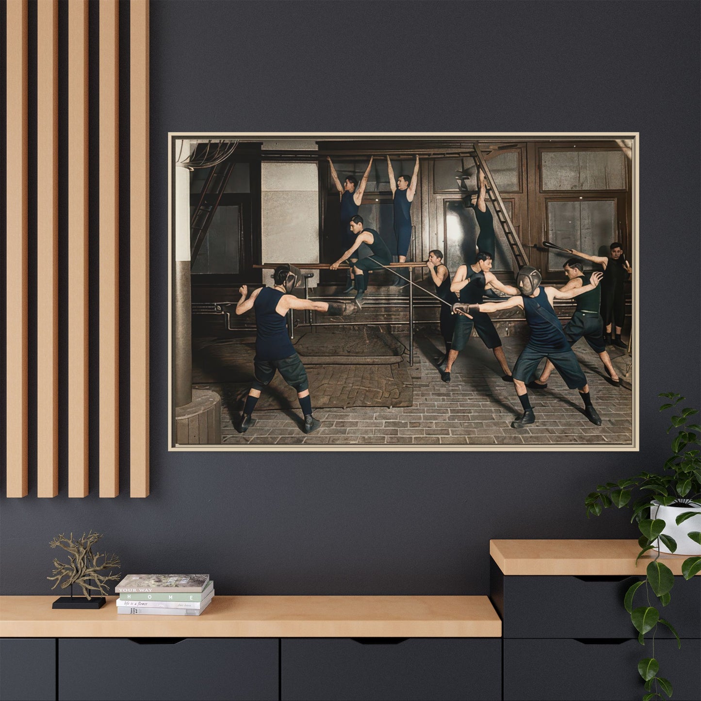 athlétisme 038 | Framed Vintage Photo - Matte Canvas