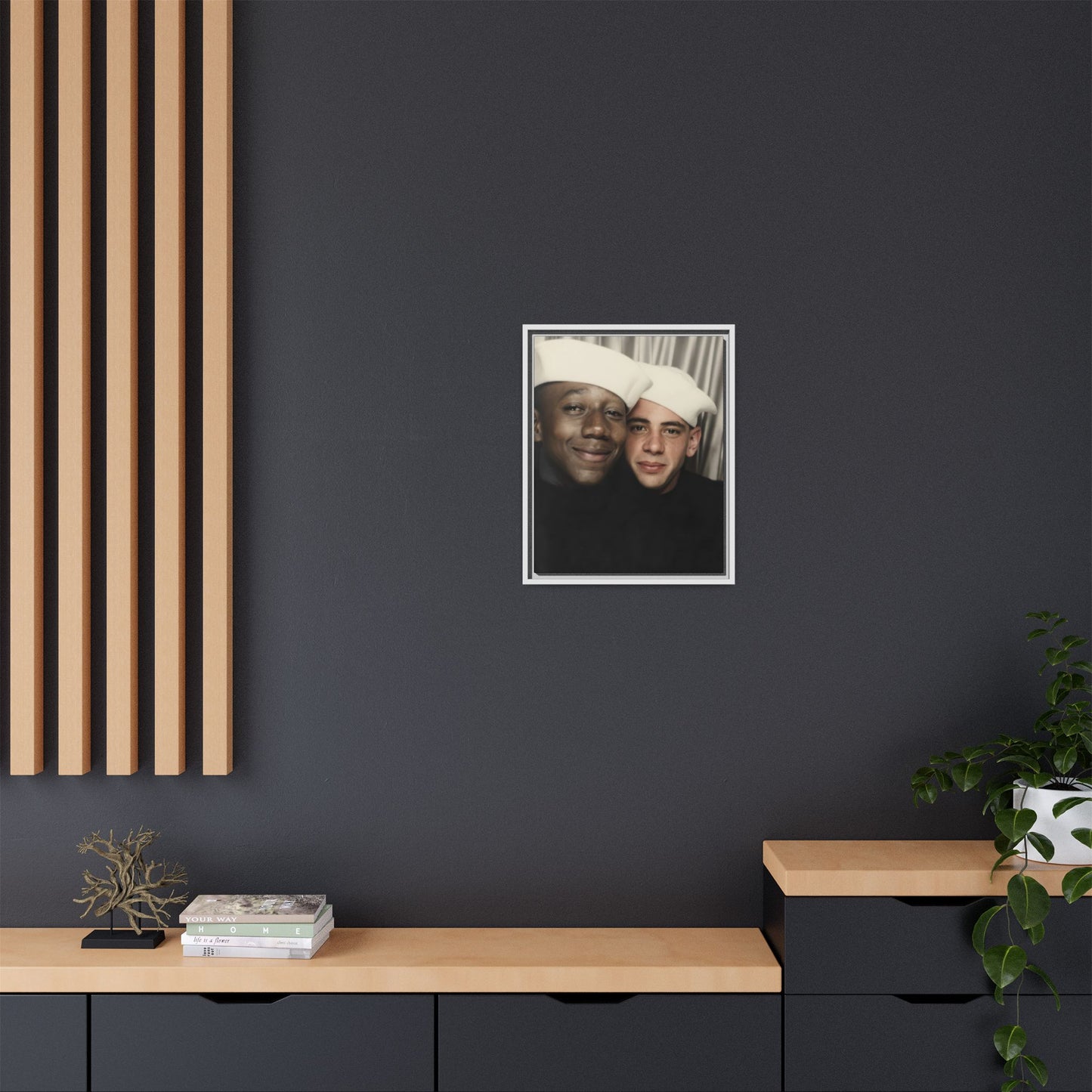 paire 084 | Framed Vintage Photo - Matte Canvas