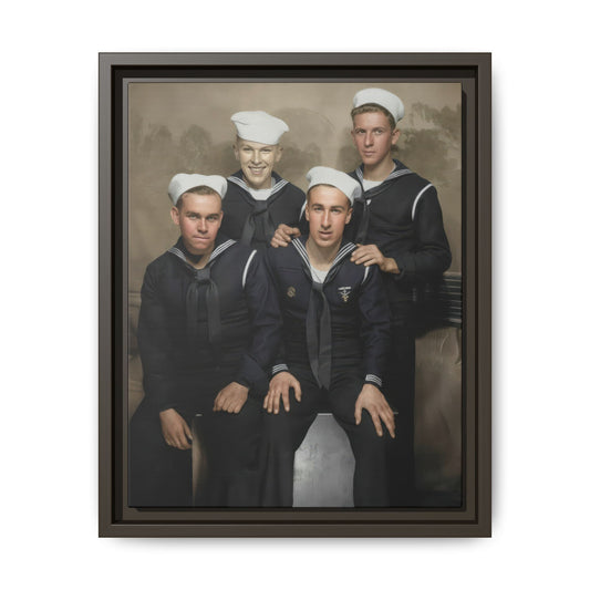 hommes 011 | Framed Vintage Photo - Matte Canvas