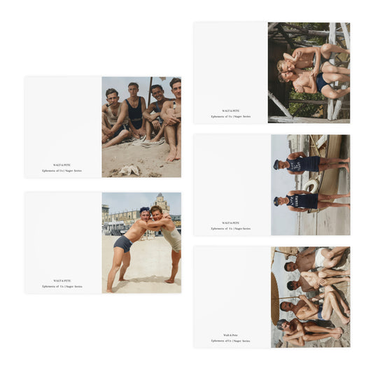nager Collection – Vintage Swimming Portrait Greeting Cards (5-Pack) | Ephemera of Us | Blank Note Cards