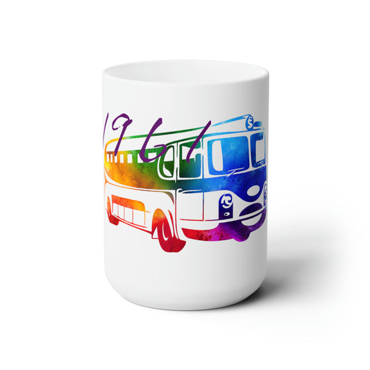 Pride Freedom Riders | White Ceramic Mug 15oz Bayard Rustin 1961 Civil Rights Movement LGBTQ