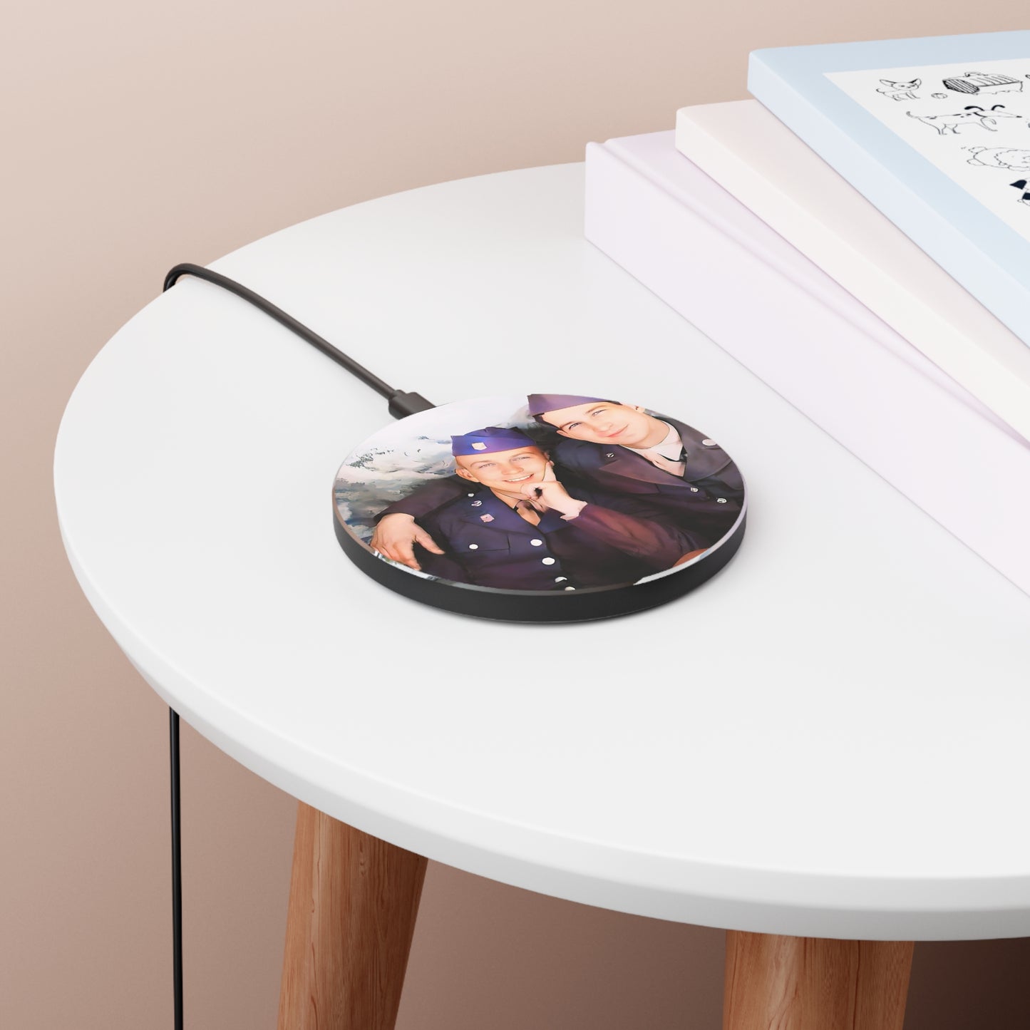 paire 014 | Wireless Charger Vintage Army Photo Soldiers USA WWII Dad Uncle Boyfriend Gift Gay LGBTQ