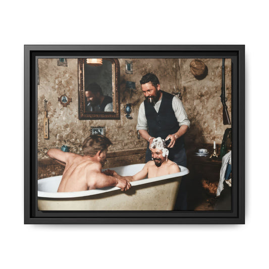 hommes 031 | Framed Vintage Photo - Matte Canvas