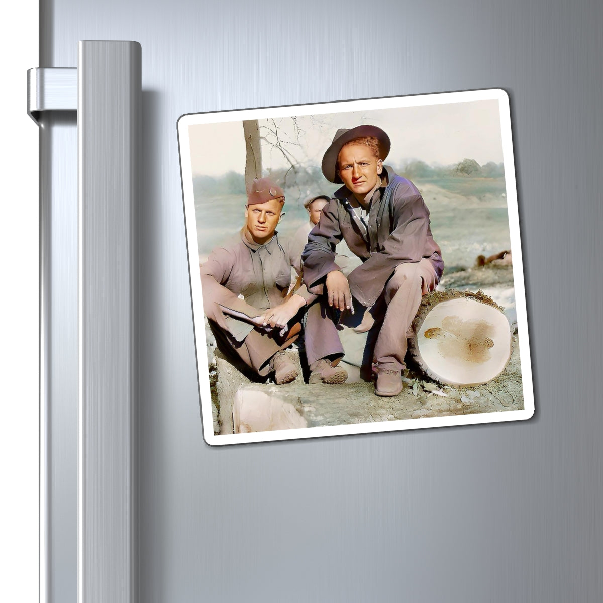 hommes 020 | Magnets Vintage Solider USA Forest Affectionate Men Gay Queer LGBTQ Uniform